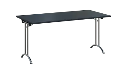 SLC 160 chrom skládací jednací stůl 1600x800, deska 25 mm, podnož chrom, deska antracit